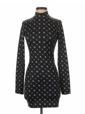 Divided by H&M Black Monogram Mini Dress- Size Small (NWT) 🖤